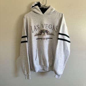 VTG Las Vegas Nevada Hoodie Sweatshirt Outdoor Adventure Graphic Print - Size L